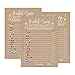 25 Rustic Emoji Pictionary Bridal Shower Games Ideas, Wedding Shower, Bachelorette or Engagement Party For Men and Women Couples, Cute Funny Kit Bundle Set, Coed Adult Game Cards For Bride to be Party