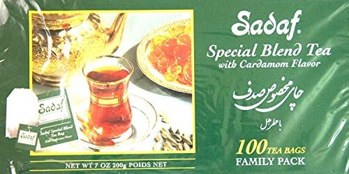 Sadaf Special Blend Tea With Cardamom Flavor 100 Tea Bags Net Wt 7 Oz 0g In Oman Binge Om