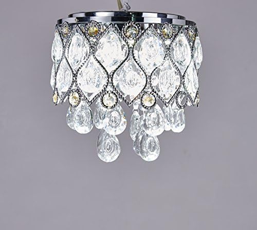 Central Park Flush Mount Crystal Chandelier Lighting, Diameter 8 inches, Height 8 inches, CPH-YZY-8-L8-S