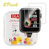 42mm Apple Watch Screen Protector,XUZOU Tempered Glass 3D Touch Compatible,9H Hardness,Bubble Free(2Pack)