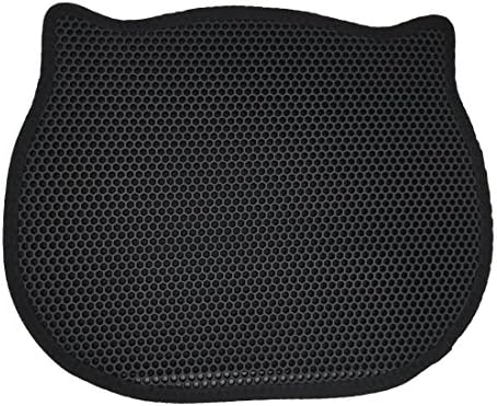 Useeany Non-Toxic Soft Waterproof Blackhole Double-Layer Cat Litter Mat, EZ Clean Cat Mat, Litter Box Mat