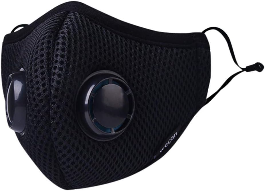 Fainosmny Unsex Anti Dust Muzzle PM2.5 Antibacterial Outdoor Trip Protection Mouth Mask Face Mask for Unisex Black