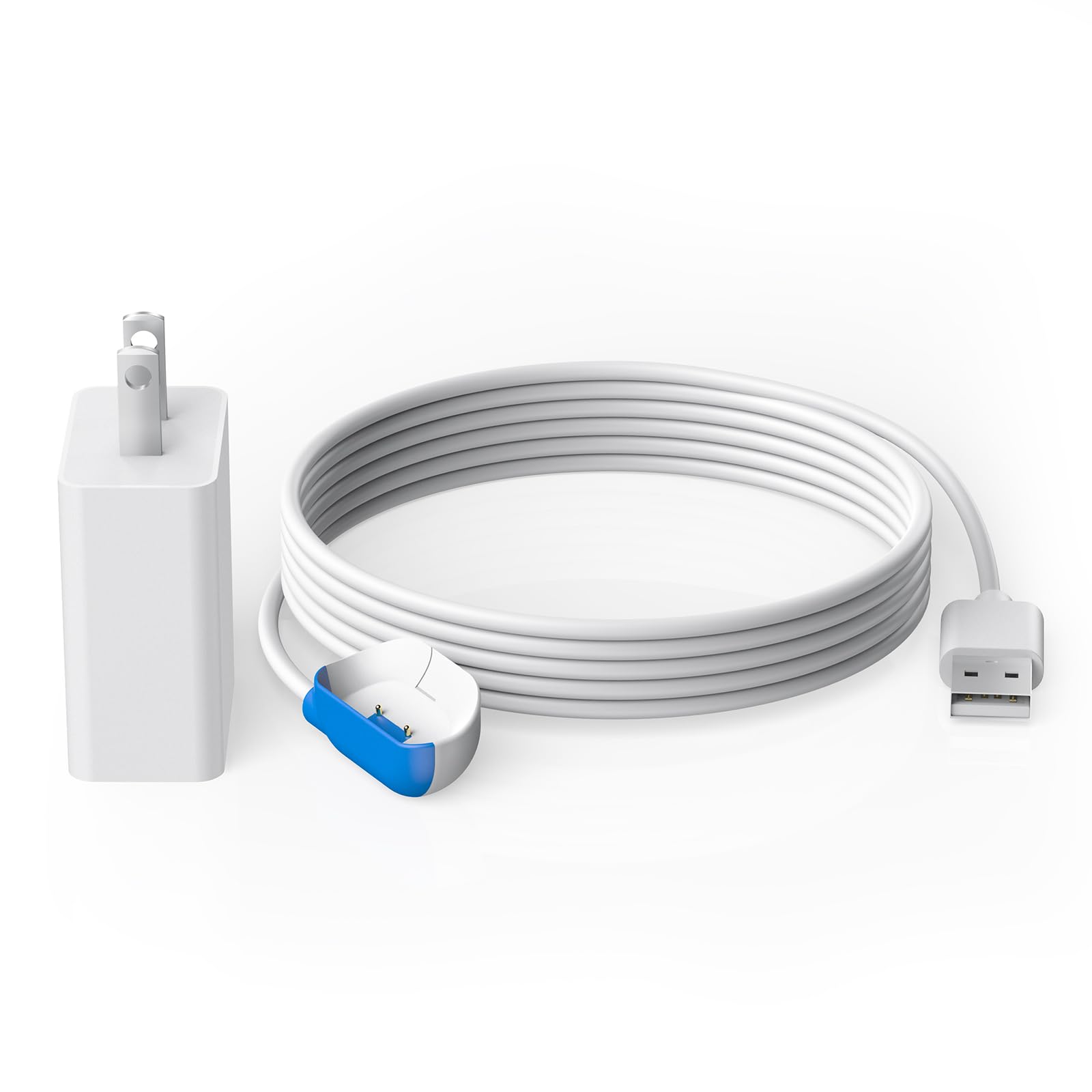 Photo 1 of Magnetic Clip Charger for GPS Pet Tracker Compatible with Tractive GPS Location Smart Pet Activity Tracker Replacement Portable Wireless USB Charging Base (White)