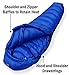 Hyke & Byke Snowmass 0°F Cold Weather Mummy Hiking & Backpacking Sleeping Bag - Duck Down 650 FP 4 Season Sleeping Bags for Adults - Ultralight with Compression Stuff Sack (Blue, Long)