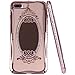 iPhone 8 Plus Case, iPhone 7 Plus Case, iYCK Glass Mirror Crystal Clear Soft Flexible TPU Rubber Bumper Diamond Bling Rhinestone Protective Makeup Case Cover for iPhone 7/8 Plus 5.5inch - Rose Gold