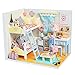 Ogrmar Wooden Dollhouse Miniatures DIY House Kit With Cover and Led Light-Young Memories