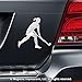 Field Hockey Player with Skirt Car Magnet Black
