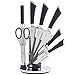 VonShef Premium 7 Piece Professional Stainless Steel Knife Set with Soft Grip Handles includes Revolving Block