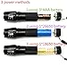 ZHENWEI zoomable 5 mode Cree XM-L2 LED flashlight 1000 lumens, portable handheld Torch tactical flashlight military for home outdoor biking hiking, with rechargeable 26650 battery and charger
