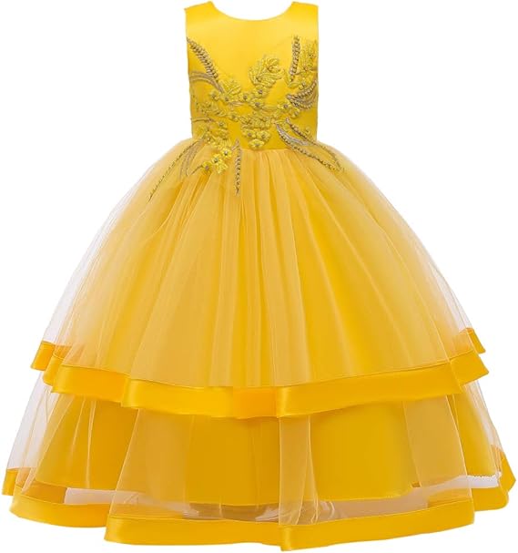 Amazon Co Jp 子供ドレス ピアノ発表会 クリスマス Touyoor ビーズ 刺繍 足まで フォーマルロングワンピース お姫様 結婚式 披露宴 演奏会 入学式 卒業式 パーティー 5色 110 1 130 140 150 160 ファッション