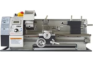 HayWHNKN WM210V Precision Inch Thread Metal Lathe Brushless Motor Bench Turning Machine 110V