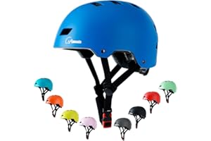APUSALE Bike Skateboard Helmet, Adjustable and Multi-Sport for Skate Scooter, 3 Sizes for Adult Youth Kids Toddler