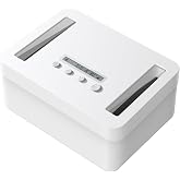 Vaydeer Metal Timed Lock Box for Phones, No-Override Timer, Child Lock, LED | White port-free enclosure with up to 365-day settings, USB-C or 4 AA battery power and an emergency unlock option