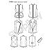 Simplicity Patterns US1499U5 Easy-to-Sew Pattern 1499 Misses Vests and Headband Size 16-18-20-22-24