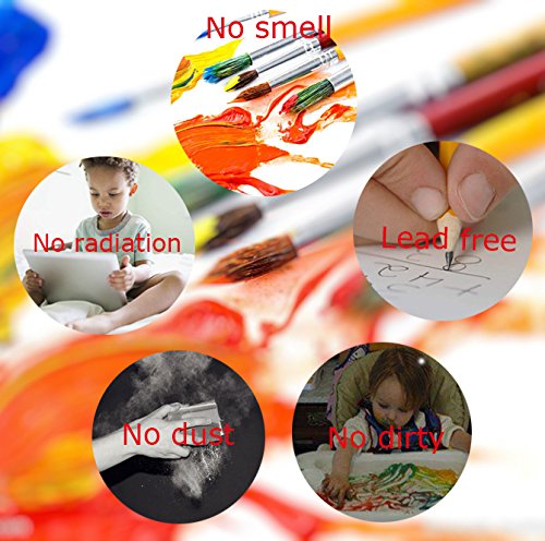 Upgrade 9.7'' Colorful LCD Writing Tablet Drawing Board with Stylus Art Toys For kids Message Memo Digital Graphics Tablets Sketching for Home School Office Travel Button Eraser by iCooLive (Green)  - Thumbnail 5