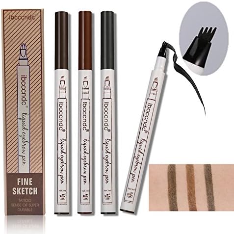Liquid Eyebrow Fork Sketch Pencil with Four Tips Long-lasting Waterproof Brow Pencil Eyebrow Enhancer Tattoo Dye Henna Gel TintTower
