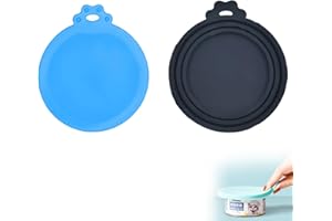 SHELDAMY 2 Pack Pet Food Can Lids, Keep Food Fresh Universal Silicone Can Covers Fit All Standard Size for Dog Cat Food Can Top