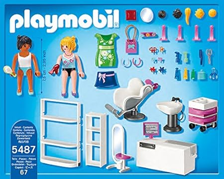 Playmobil Centro Comercial - City Life Salón de Belleza Playset, Color Multicolor (Playmobil 5487): Amazon.es: Juguetes y juegos