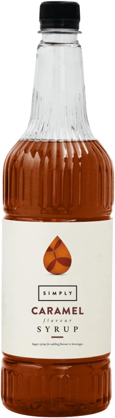 Simply Caramel Syrup 1 Litre – Vegan & Nut Free, For Coffee & Baking