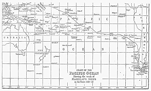 Amazon Magellan Map 1519 1522 太平洋の地図 フェルディナンド マゼラン ルート1519 1522 木製彫刻 19世紀 ポスタープリント 18 X 24 アートフレーム ポスター オンライン通販