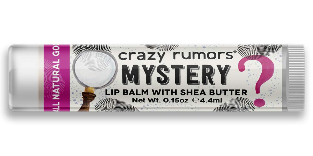 Crazy Rumors Mystery Flavour Shea Butter Soothing Lip Balm Stick for Dry Lips, 100% Natural and Vegan 4g