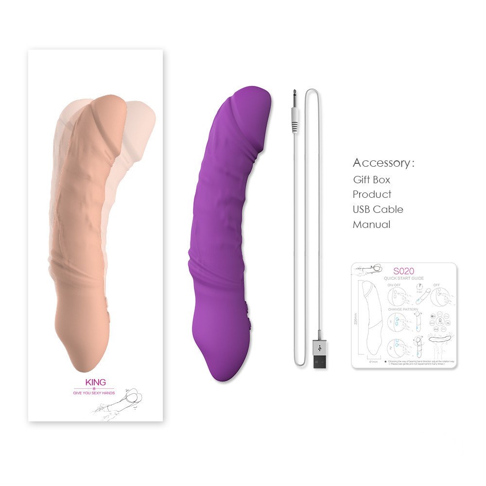 APRIL 14TH USB Charging Massager - Waterproof Rechargeable Vibrator - Realistic Silicone Dildos - 7 Stimulation Modes Quiet yet Powerful -Best Sex Toys for Women -Discreet Packaging,Purple,9.8 Ounces