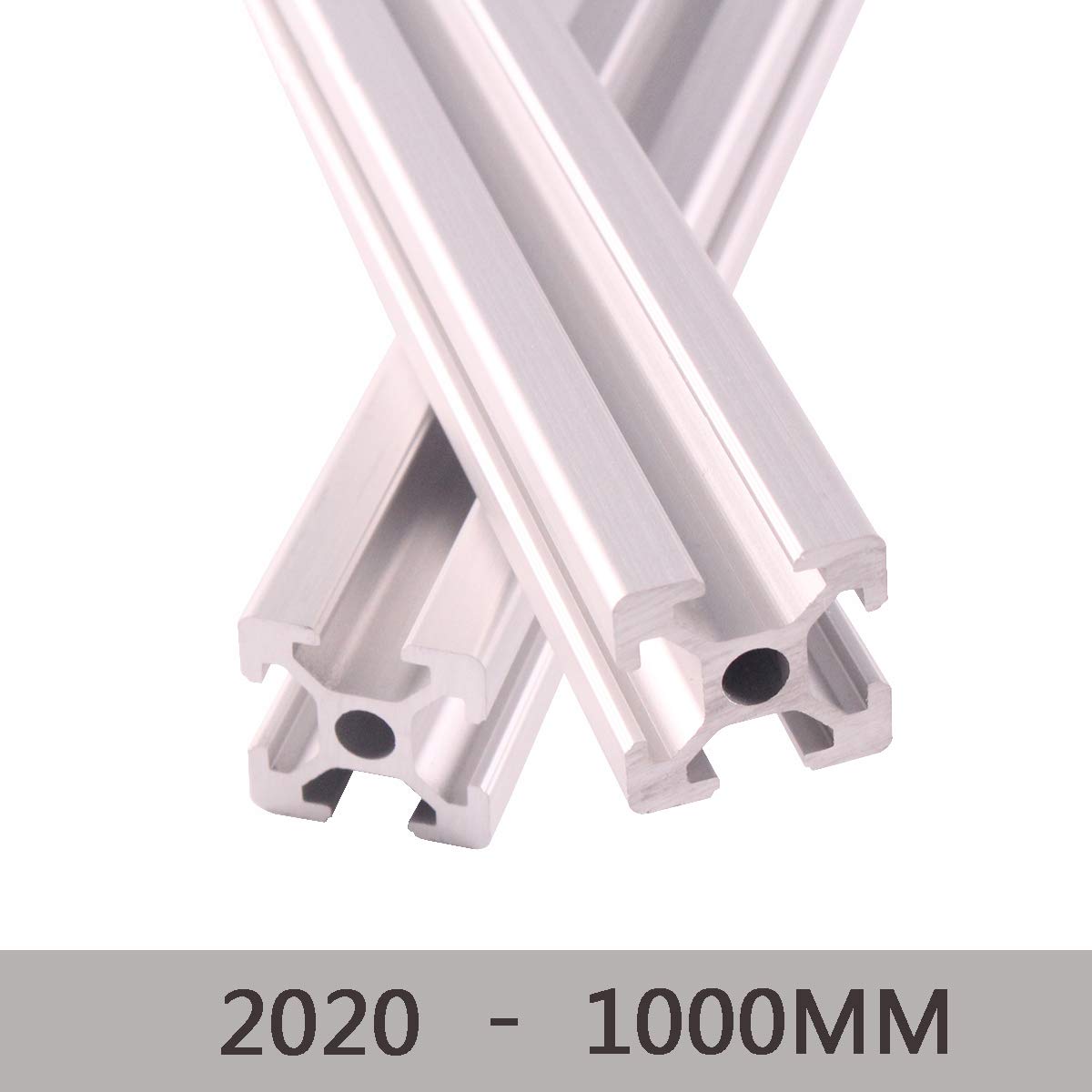 2020 1000mm Aluminum Extrusion Profile 2PCS European Standard Anodized Linear Rail, for DIY 3D Printer Workbench CNC (39.37inch)