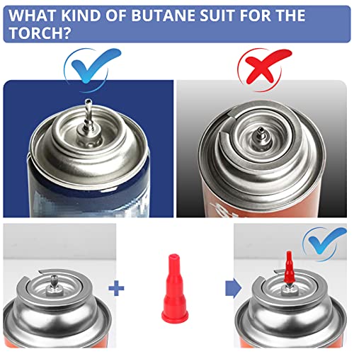 Sondiko Powerful DUAL Style Flame Butane Torch, Triple Adjustable Flame