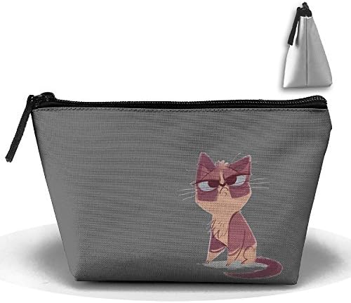 Unisex Stylish And Practical Stubborn Cartoon Kitten With Big Eyes Trapezoidal Storage Bags Handbags
