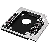 Padarsey Universal 12.7mm SATA to SATA 2nd SSD HDD Hard Drive Caddy Adapter Tray Enclosures Compatible with DELL HP Lenovo Th