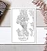 MotivatedWallArt Seattle Map Print Seattle Poster Seattle Map of Seattle City Map Posters Washington Print Washington Modern Map Art Black and White Minimalist Poster Scandinavian Poster 8x10