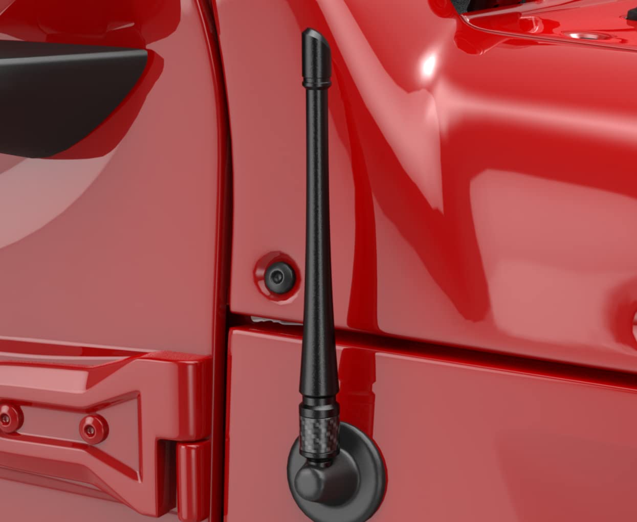 RYDONAIR Short Antenna Compatible with Jeep Wrangler 2007+ & Jeep Gladiator 2020+, Internal Copper Coil for Enhanced Reception, Car Wash Proof, 7 inches Rubber Antenna Replacement