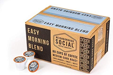 Easy Morning Blend Medium Dark Roast Gourmet Coffee, 80 count Single Serve Cups, New Type