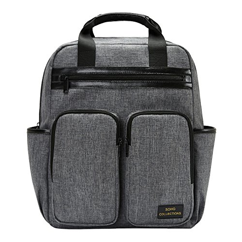 SoHo Columbus Diaper Backpack 3Pc, Gray