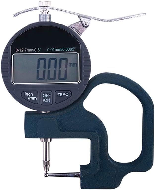 ZLDGR Tube Thickness Gauge Pointer Digital Display Wall Thickness Gauge Tube Wall Thickness Gauge Ball Head 0-10 Aluminum Shell Lr44 Button Battery Large Screen