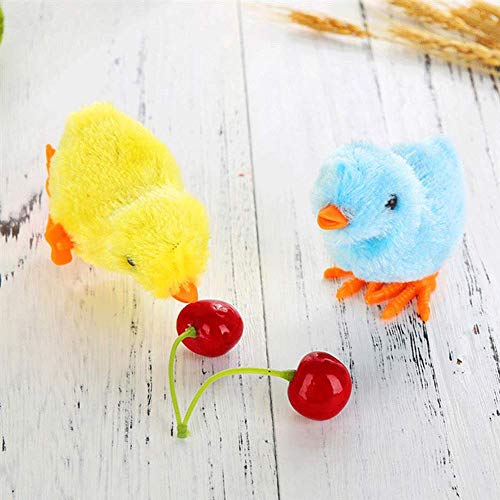 3 otters Wind Up Toy, Easter Toy Wind-Up Jumping Chicken Plush Chicks Toys Novelty Toys for Party Favors , Yellow, 12 PCS