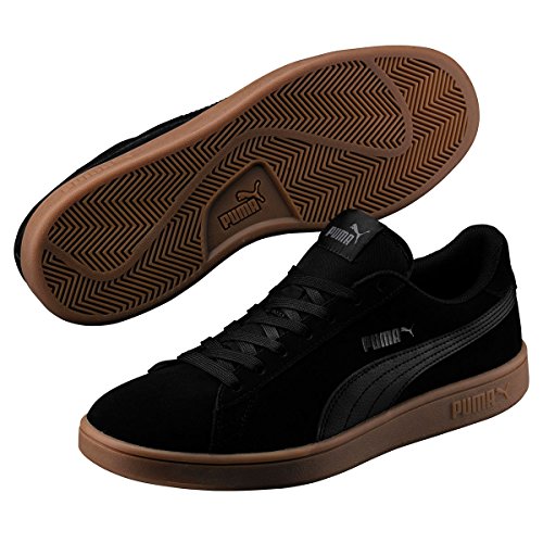 PUMA Men's Smash v2 Sneaker, Black Black, 8.5 M US