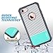 ULAK iPhone 8 & 7 Case, Shock-Absorbing Flexible Durability TPU Bumper Case, Durable Anti-Slip, Front and Back Hard PC Defensive Protection Cover for Apple iPhone 7 4.7 inch,Mint Stripes Minimal