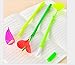 Creative Stationery Liquid Sand Glitter Pen Novelty Gift Pen Funny Black Gel Ink Pen Random Color Pack of 6