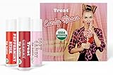 TREAT JUMBO LIP CARE ROMANCE GIFT SET (Candy Kisses Jumbo Organic Lip Balm Trio)