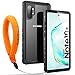 inkolelo Galaxy Note 10 Plus Waterproof Case, Built-in Screen Full-Body Protector with Floating Strap IP68 Waterproof Case for Galaxy Note 10 Plus 5G Case (2019) - Matte Black/Orange