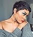 SeaSense Women's Short Cut Synthetic Hair Natural Wavy Wigs Natural Black Heat Resistant Wig