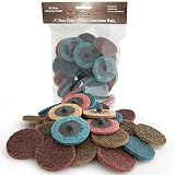 DocaDisc 30PC - 2 inch Roloc Sanding Disc Mixed Pack // Surface Conditioning Discs // Roloc Disc/Air Grinder Disc for Surface prep, Paint Stripping, Grinding & Finishing (Course/Medium/Fine)