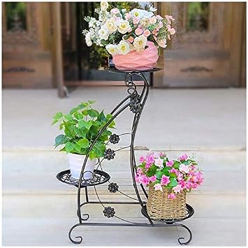 chishizhenxiang Hierro Forjado Jardín de Flores Sala de Estar al ...