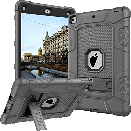 New iPad 9.7 2017 Case, CASY MALL Three Layer Heavy Duty Full Body Protective Case with Kickstand for Apple New iPad 9.7 Inch 2017 Model