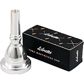 Libretto 24AW Tuba Mouthpiece, 2&mu;m Silver Plated Tuba Mouthpiece w/Vacuum Packing, Designed for Beginners, Students, Intermediate Players