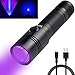 TATTU U1 UV Flashlight Rechargeable 395nm Black Light Torch Blacklight 5W Ultraviolet LED Lamp with Micro USB Charging Cable