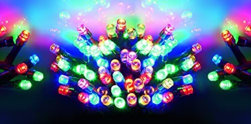 Premier 200 Multi Action Supabright Multi Coloured LED Lights with Green Cable by Crillys