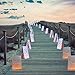 24 White Paper Lantern Luminary Bags - Perfect for Electric LED Tealights, Votives and Candles - Luminaries for Weddings, Party, Halloween, Lighted Pathways, Patio, Garden