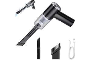 Hand Held Vacuum, Rechargeable Keyboard Mini Vacuums Cordless, Powerful Hand Held Desk Vacuum Cleaner, 4Kpa Air Duster with L